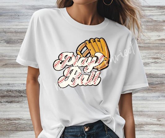 Baseball Patch Play Ball Game Day Sports Chenille Iron On  Applique