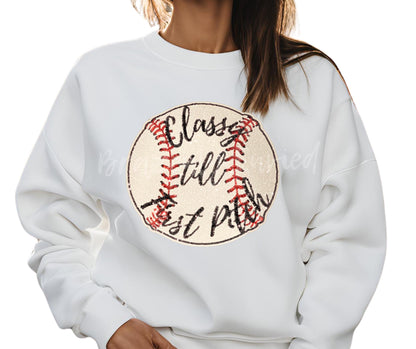 Baseball Patch New Sports Patch Baseball Sequins Patch Great gift for Baseball Fan Classy Till First Pitch Great Baseball Mamas Sports Patch