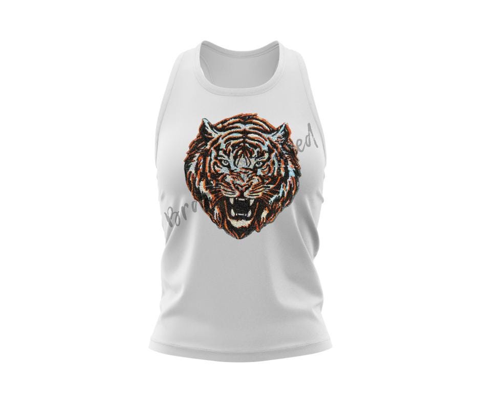 Tigers Patch| Iron On Patch |Sequins Tiger Patch |Great Game Day Patch| Mascot Patch | Great Sports Patch