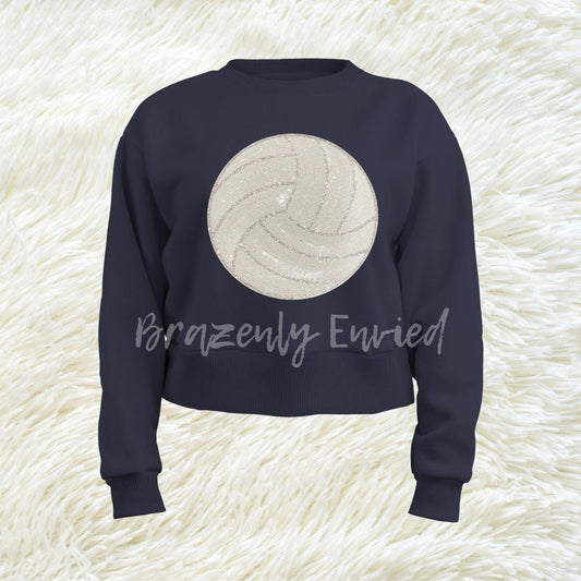 Volleyball Sequins Patch | Iron On Patch | Great Volleyball Shirt Patch
