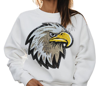 Sequin Eagle Patch | Iron On Patch| Game Day Apparel | DIY Trendy Patch