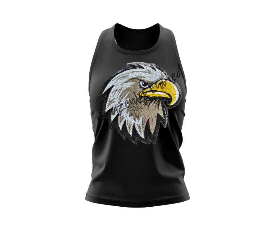 Sequin Eagle Patch | Iron On Patch| Game Day Apparel | DIY Trendy Patch