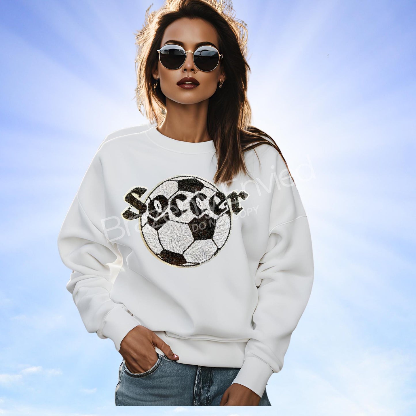 Soccer Sequin Patch Great Game Day Soccer Patch