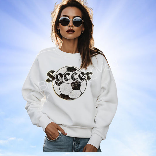 Soccer Sequin Patch Great Game Day Soccer Patch