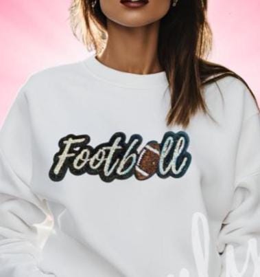 New Sequins Football word Patch