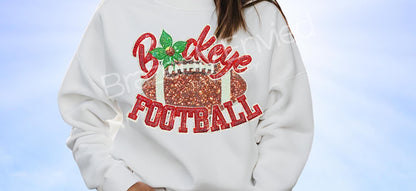 Ohio Football Patch|  FOOTBALL | Iron On Patch Game Day Patch| Mascot Patch | Great Sports Patch