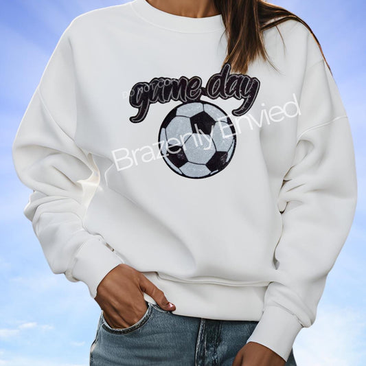 Sequin Soccer Patch: Game Day Apparel, Heat Activated Adhesive