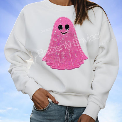 Halloween Patch Youth Ghost Boo Sequins Patch