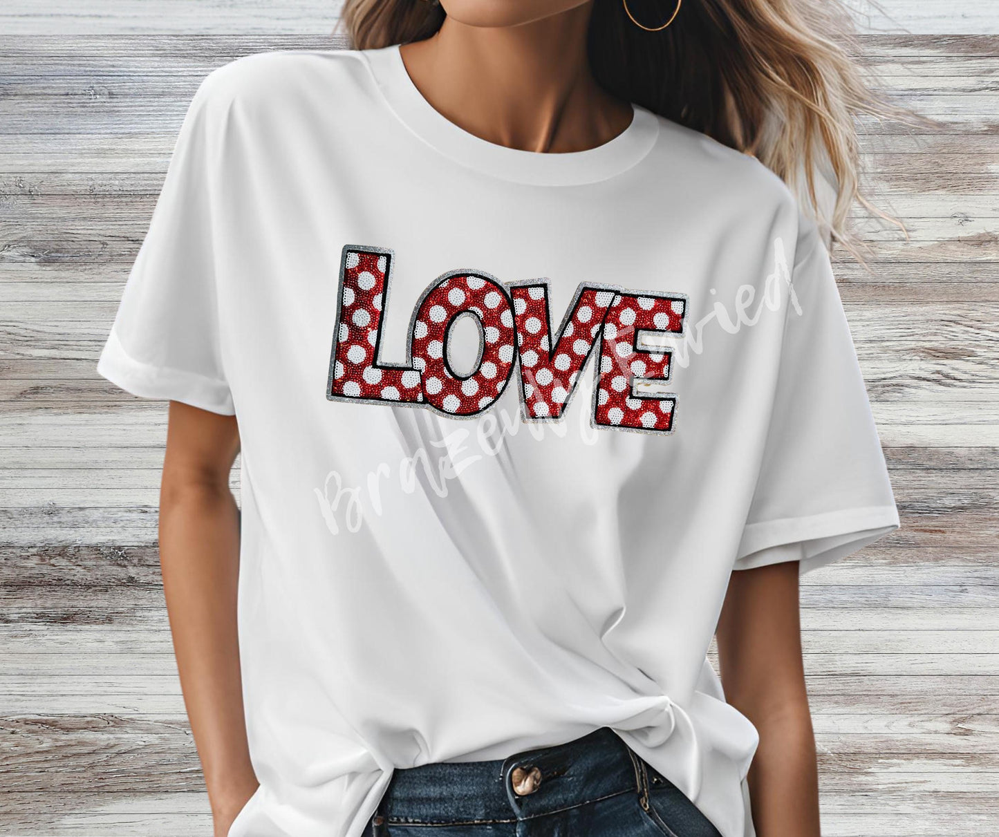 Valentine Patch Sequins Love Iron On Applique