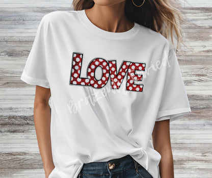 Valentine Patch Sequins Love Iron On Applique