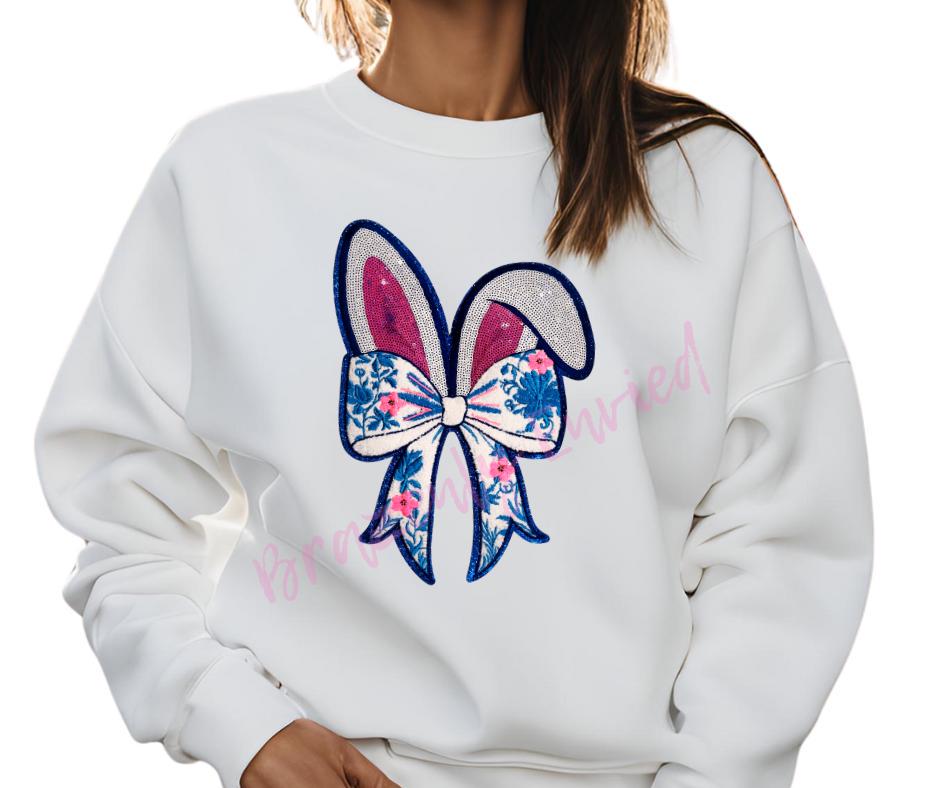 Easter Patch Sequins Bunny Ears Patch Great for Easter Shirts In stock Fast shipping