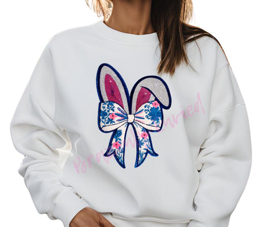 Easter Patch Sequins Bunny Ears Patch Great for Easter Shirts In stock Fast shipping