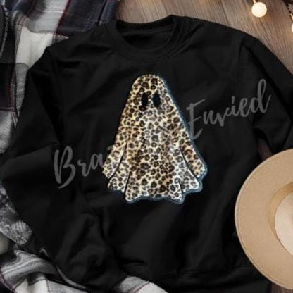 New Halloween Ghost Leopard print Iron On Ghost Patch