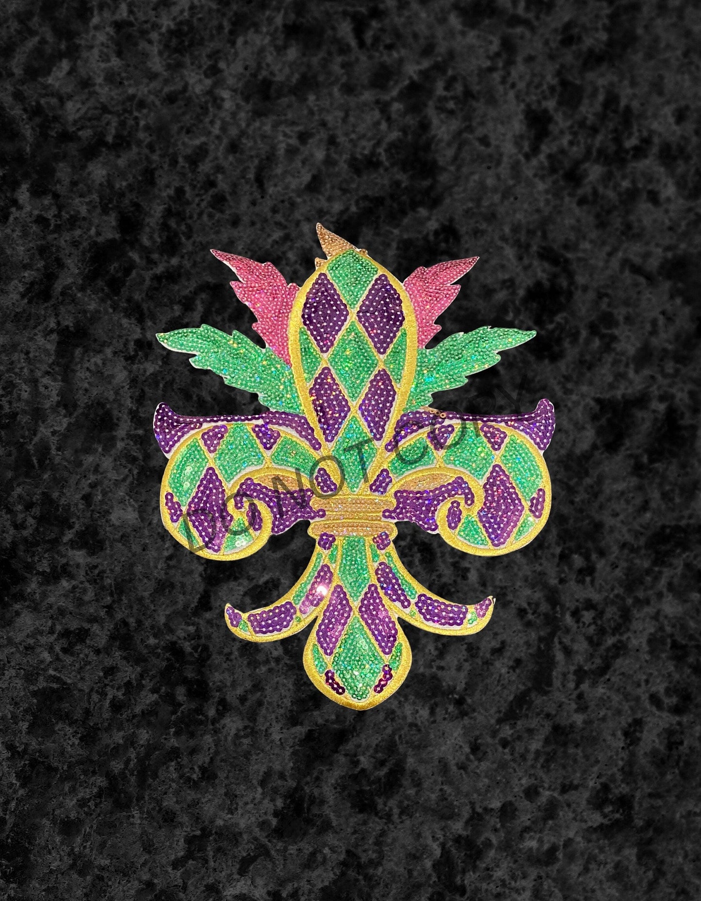 Mardi Gras Sequins Patch