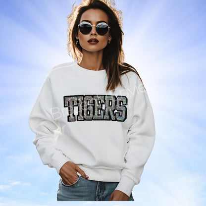 Tigers Patch Iron On Patch Sequins Tigers Patch