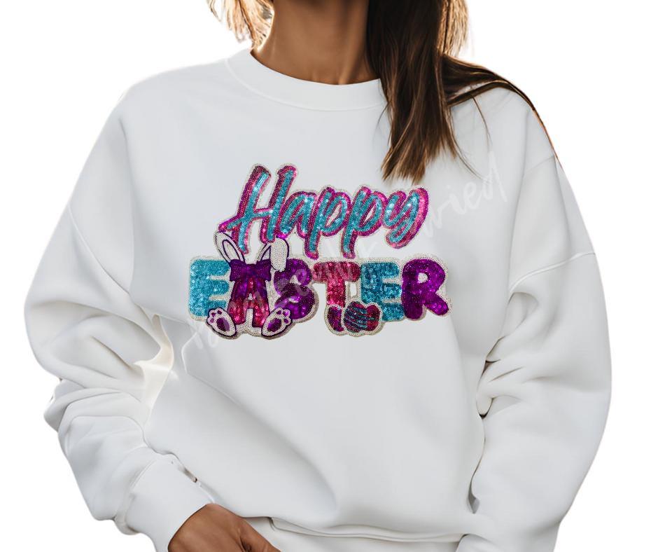 Easter Patch  Sequins Iron On Applique