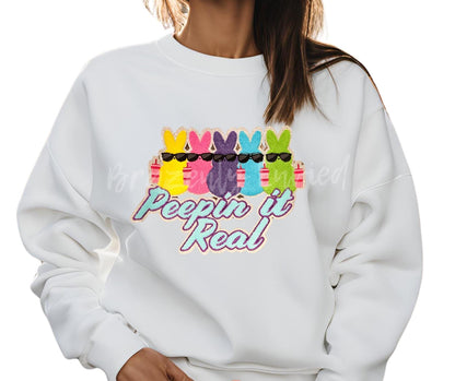 Easter Patch Peepin it Real Easter Chenille Patch Great Easter Shirt