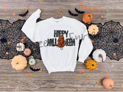 Happy Halloween Patch Sequins and Chenille Patch