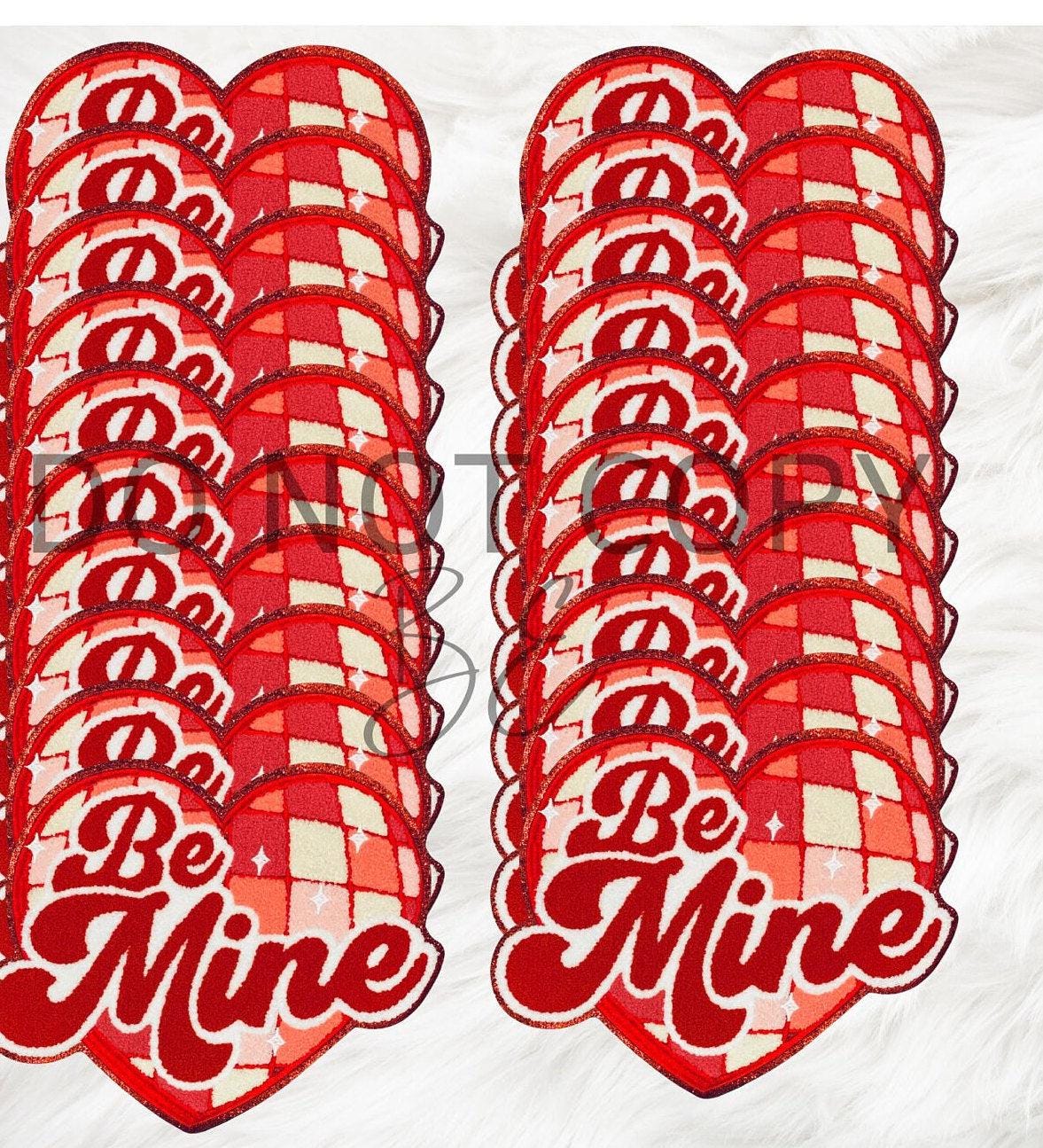 Valentine Patch 10 Chenille Patches in Stock shipping Boutique Deal Valentine Chenille Patch Be Mine Patches Great for Valentine Shirts