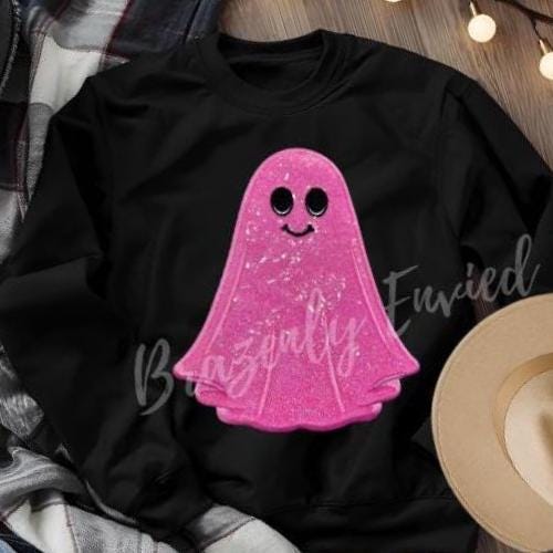 Halloween Patch Youth Ghost Boo Sequins Patch