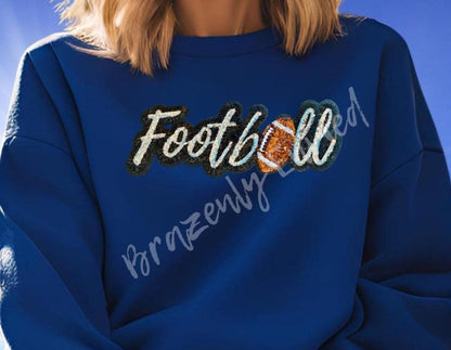 New Sequins Football word Patch