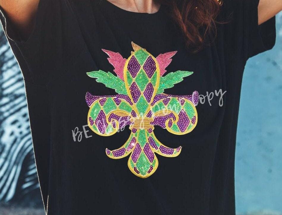 Mardi Gras Sequins Patch