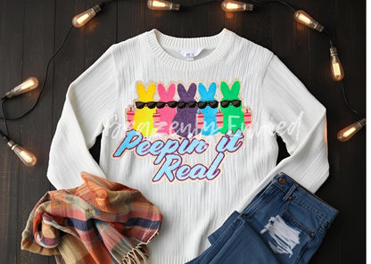 Easter Patch Peepin it Real Easter Chenille Patch Great Easter Shirt