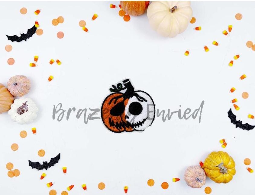 Pumpkin Patch | 1 Chenille Jack O Lantern Patch | (boo sold separately)