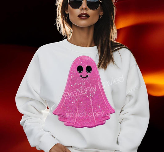 Halloween Patch Ghost Boo Sequins Patch