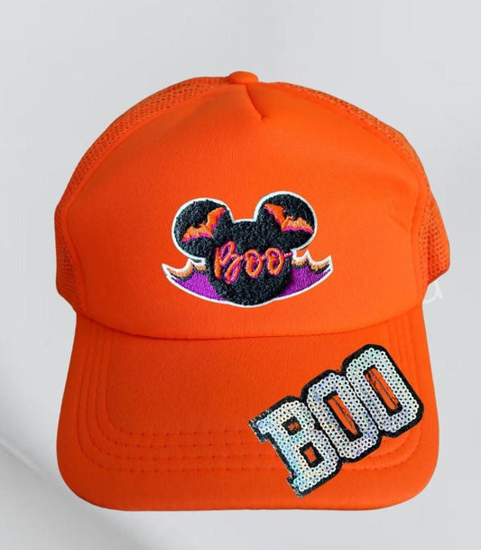 Chenille/Embroidered BOO Bat Patch