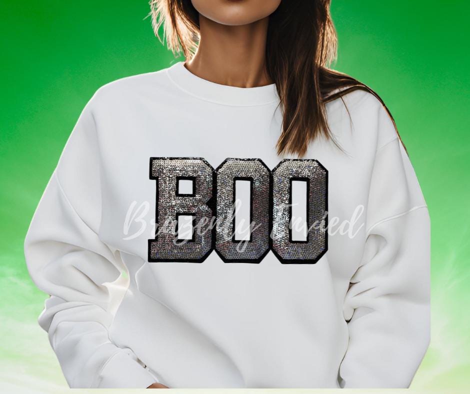 Boo Patch Silver sequins Boo Patch