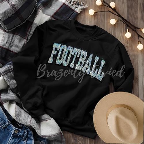 Football Patch| Iron On Patch |Sequins  Patch |Great Game Day Patch| Mascot Patch | Great Sports Patch