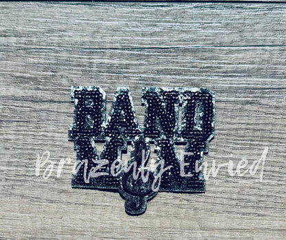 Trucker Hat Patch Game Day PATCH- Band Mom Patch Great for Trucker Hats /Shirts/ Jean Jackets/Bags