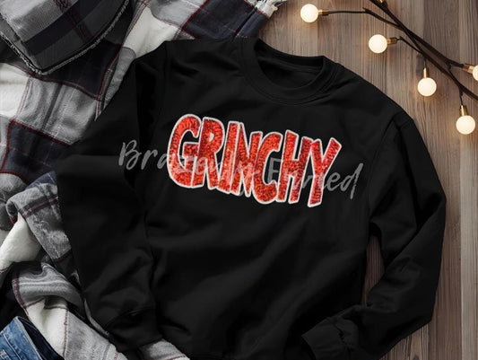 GRINCHY Patch  RED Sequins-  Be classy and Sassy with this awesome Patch
