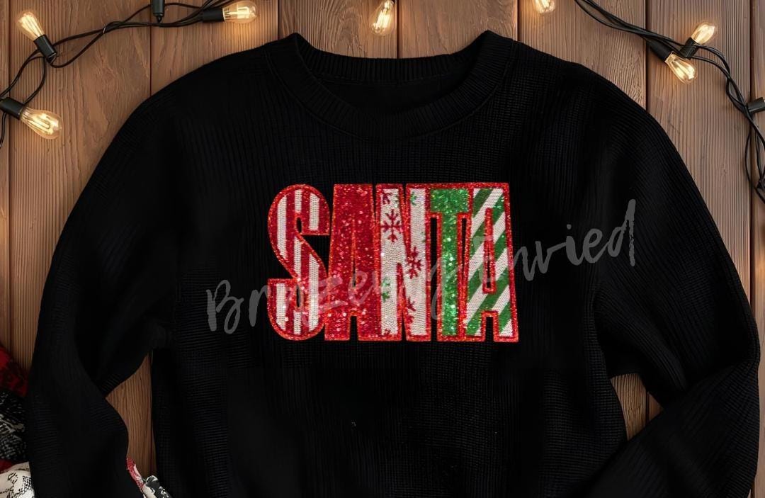 Santa Patch | Christmas Sequins Patch