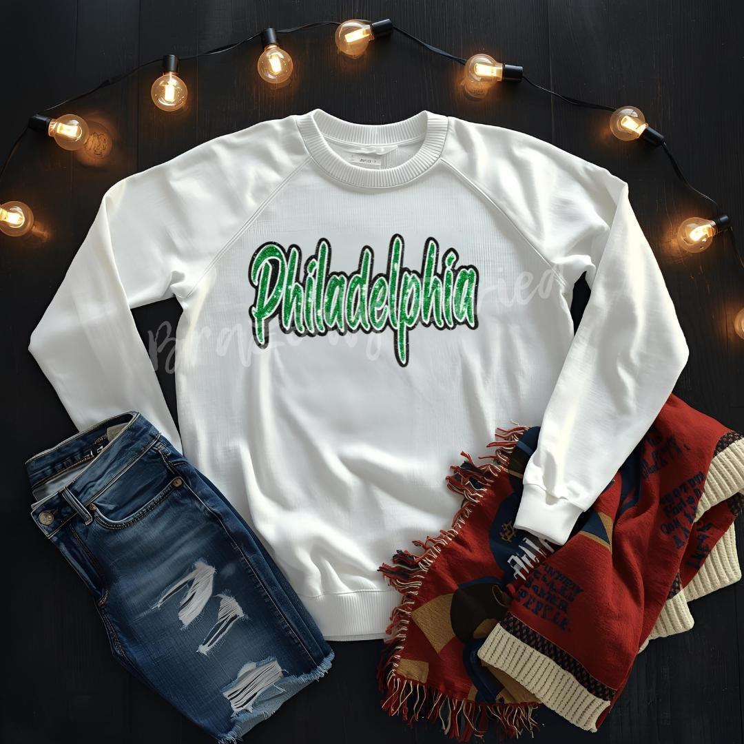 Philadelphia Patch  Sequins Iron On Applique
