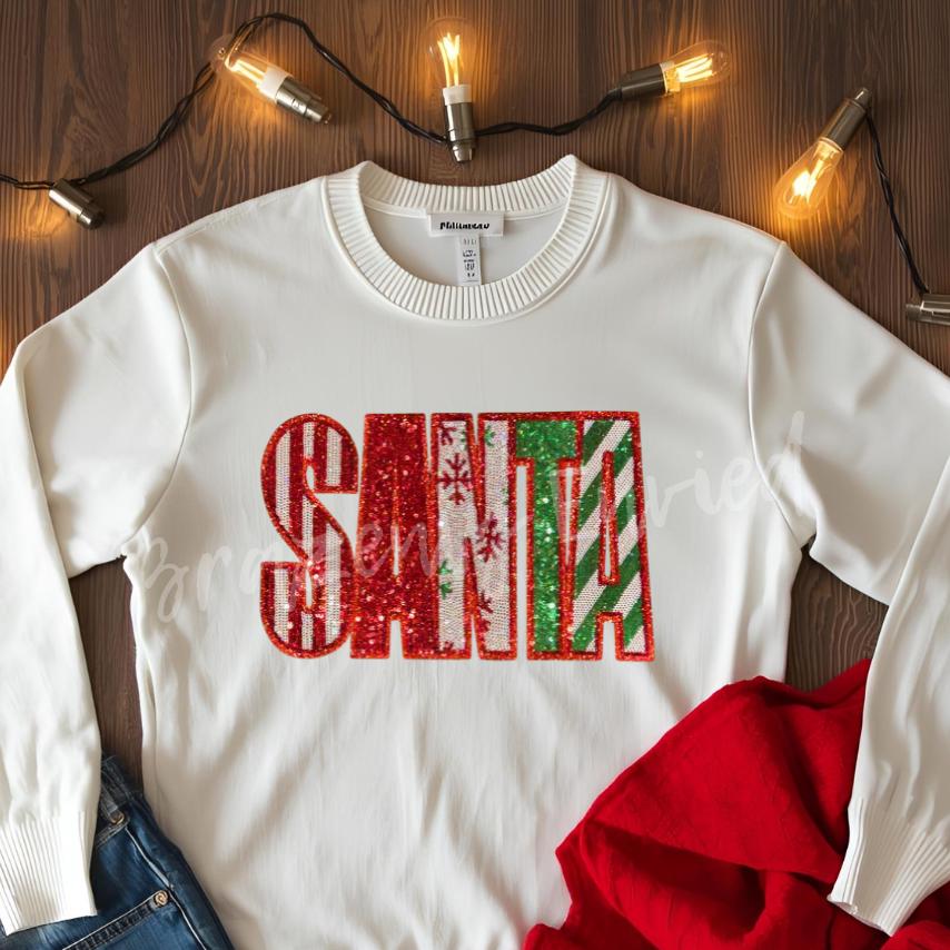 Santa Patch | Christmas Sequins Patch