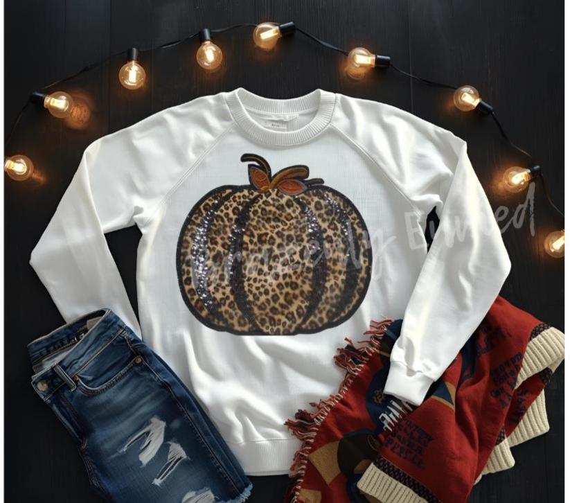 Pumpkin Patch Leopard Print Patch Iron On Patch -Almost SOLD OUT