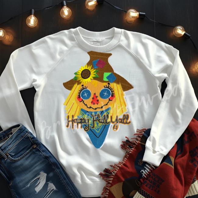 Scarecrow Patch Cute-Trendy Chenille Patch - Great for Fall and Halloween