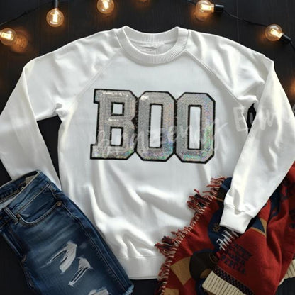 Boo Patch Silver sequins Boo Patch