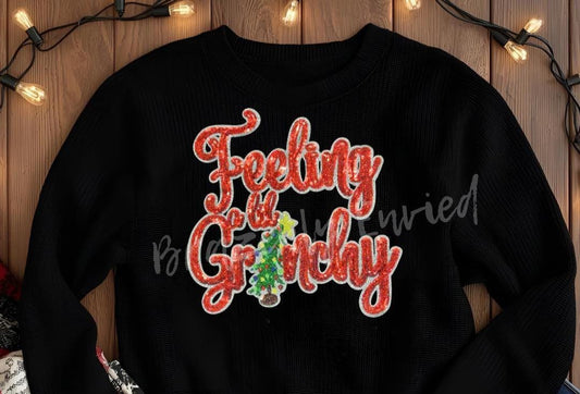 Feeling GRINCHY Patch  | Sequins Christmas Patch