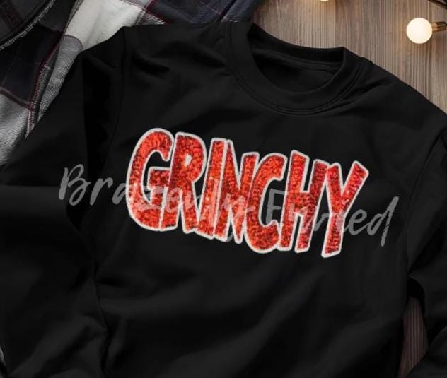 GRINCHY Patch  RED Sequins-  Be classy and Sassy with this awesome Patch