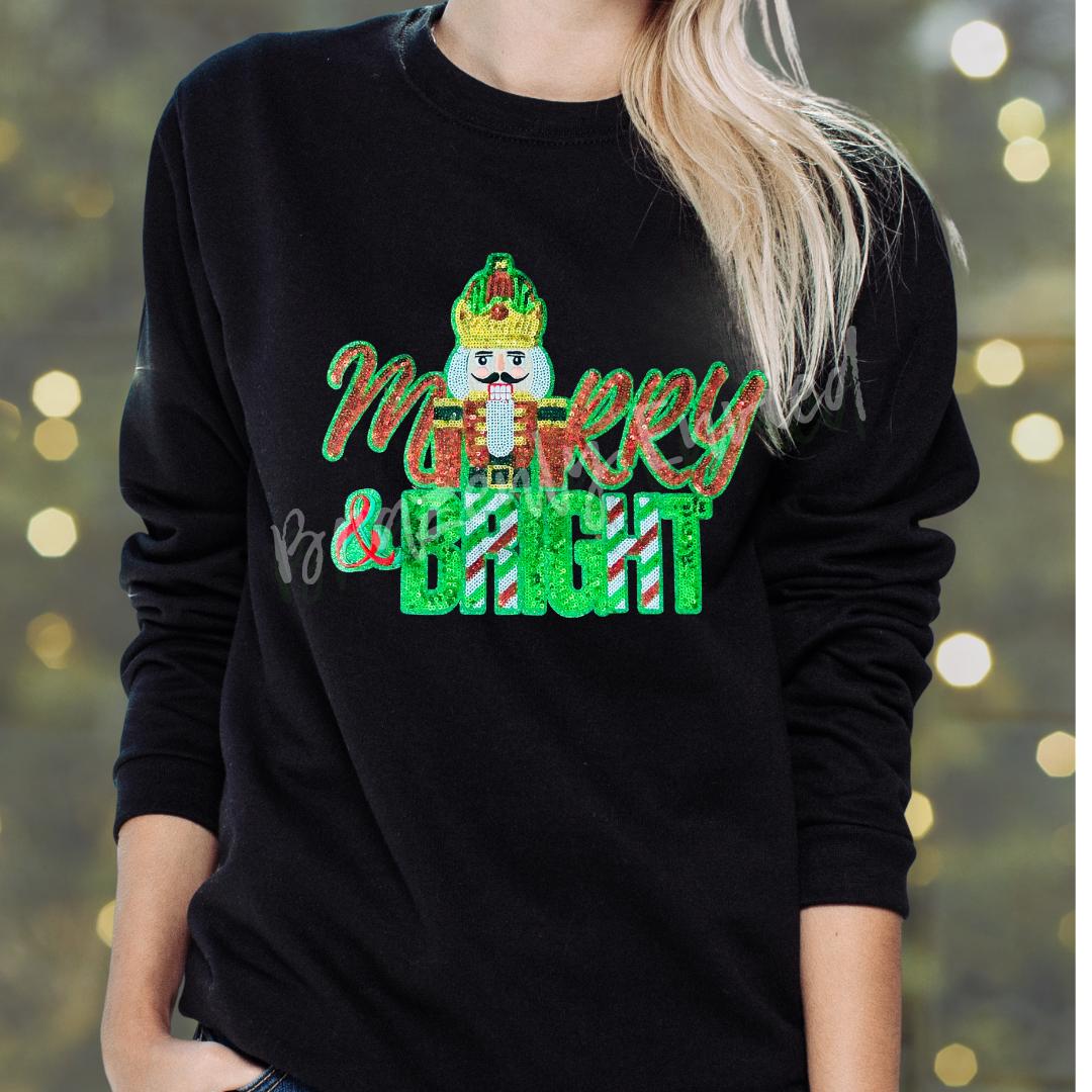 Nutcracker Patch| Merry and Bright Sequin Christmas Patch
