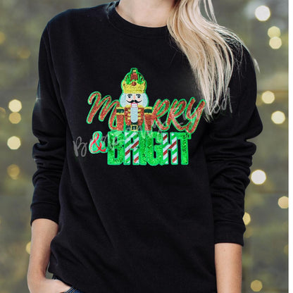Nutcracker Patch| Merry and Bright Sequin Christmas Patch