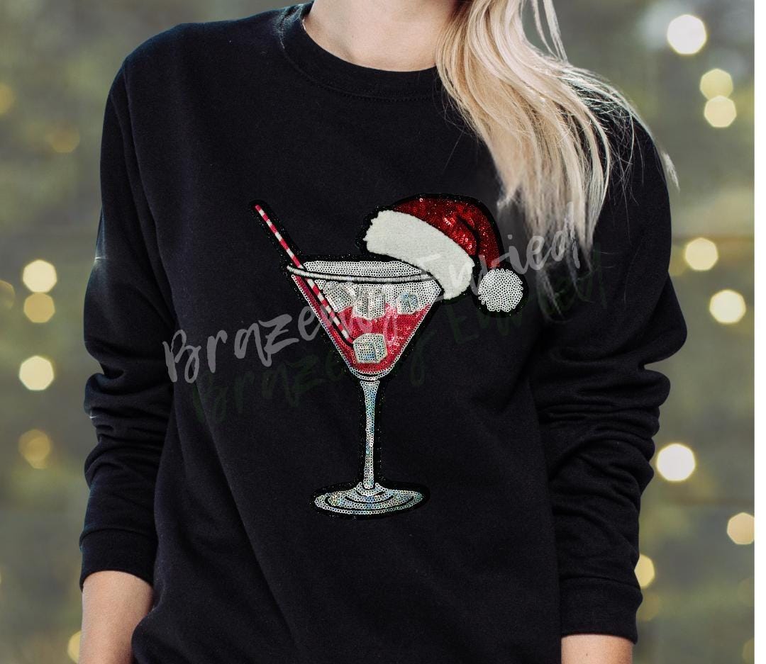 Santa Patch |Santa Tini Patch  Red Sequins  Christmas Iron On Applique