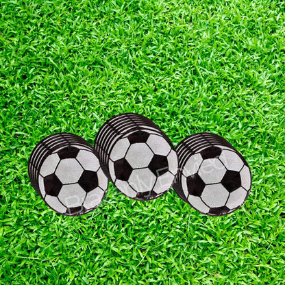 Soccer Patch - Sequin Sports Iron On Applique (10.5" Diameter)