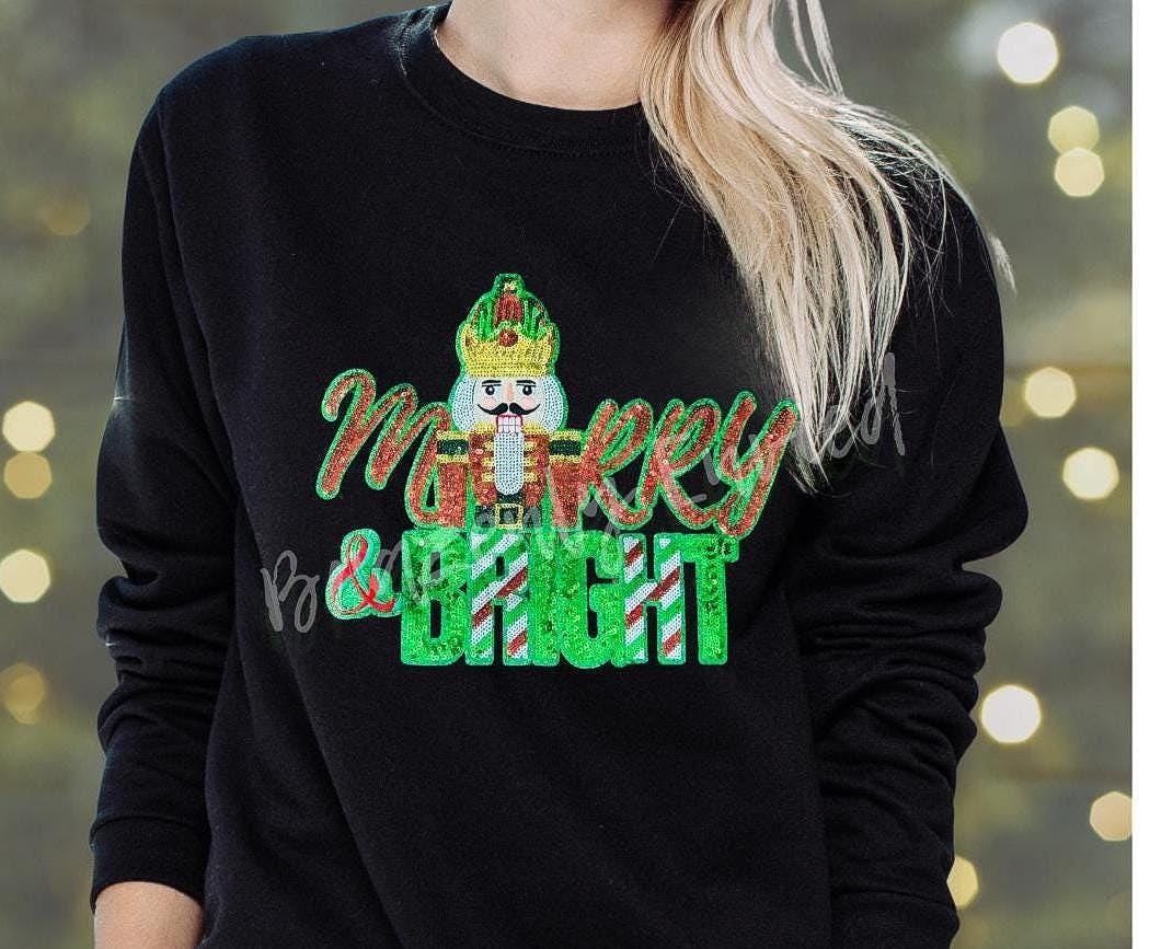 Nutcracker Patch| Merry and Bright Sequin Christmas Patch