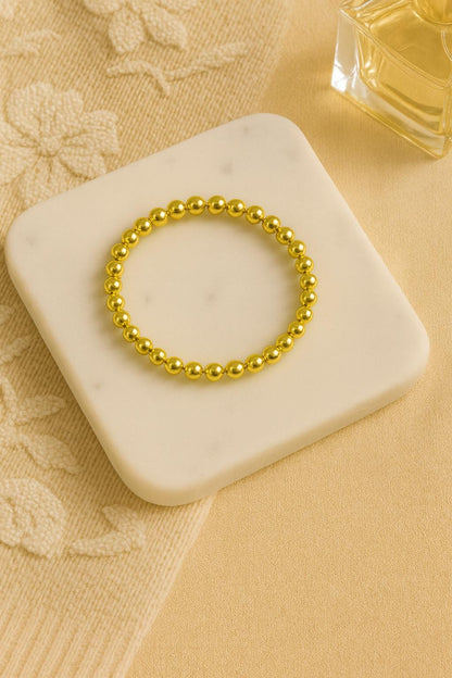 14K Gold Filled Bead Bracelet Stackable Non Tarnish Bracelet Jewelry