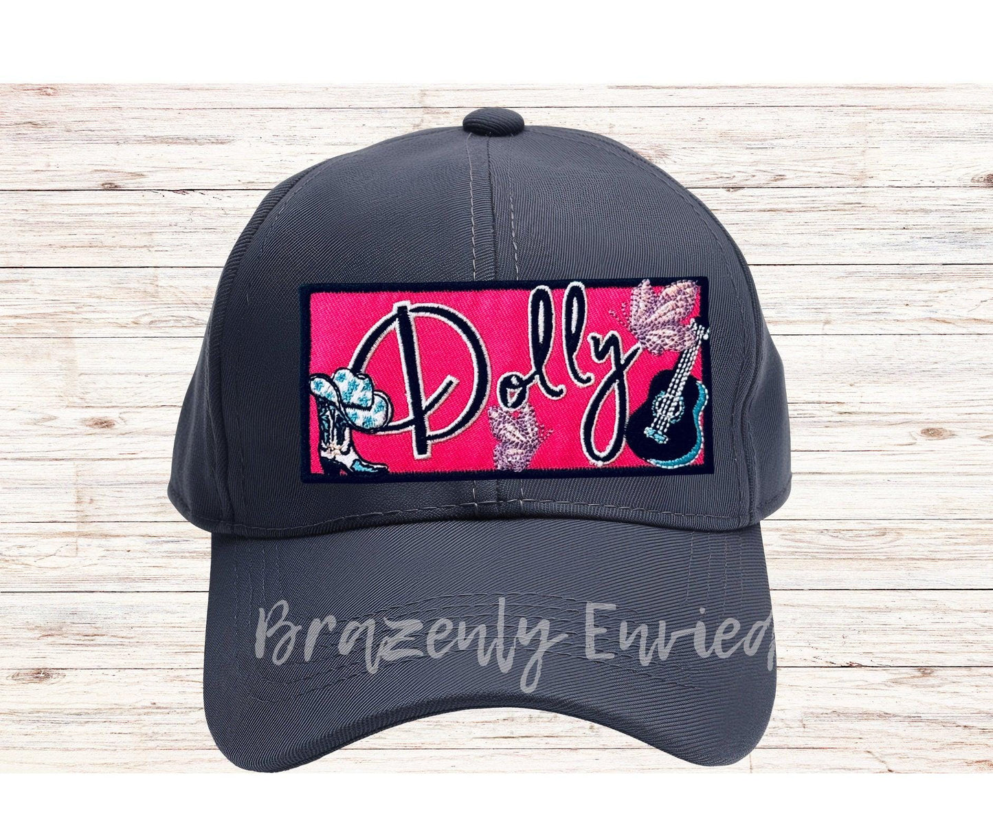 Trucker hat patch country embroidered  Patch size 2."H x 4.25"W great for jackets and hats very detailed