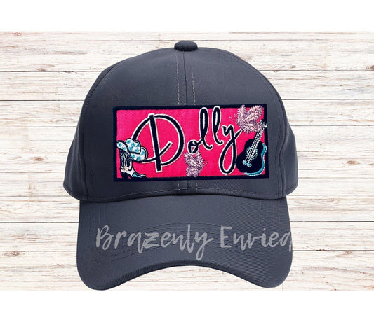 Trucker hat patch country embroidered  Patch size 2."H x 4.25"W great for jackets and hats very detailed